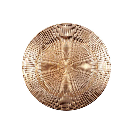 Estelle Gold Plated Set of 4 Charger Plates 13"D