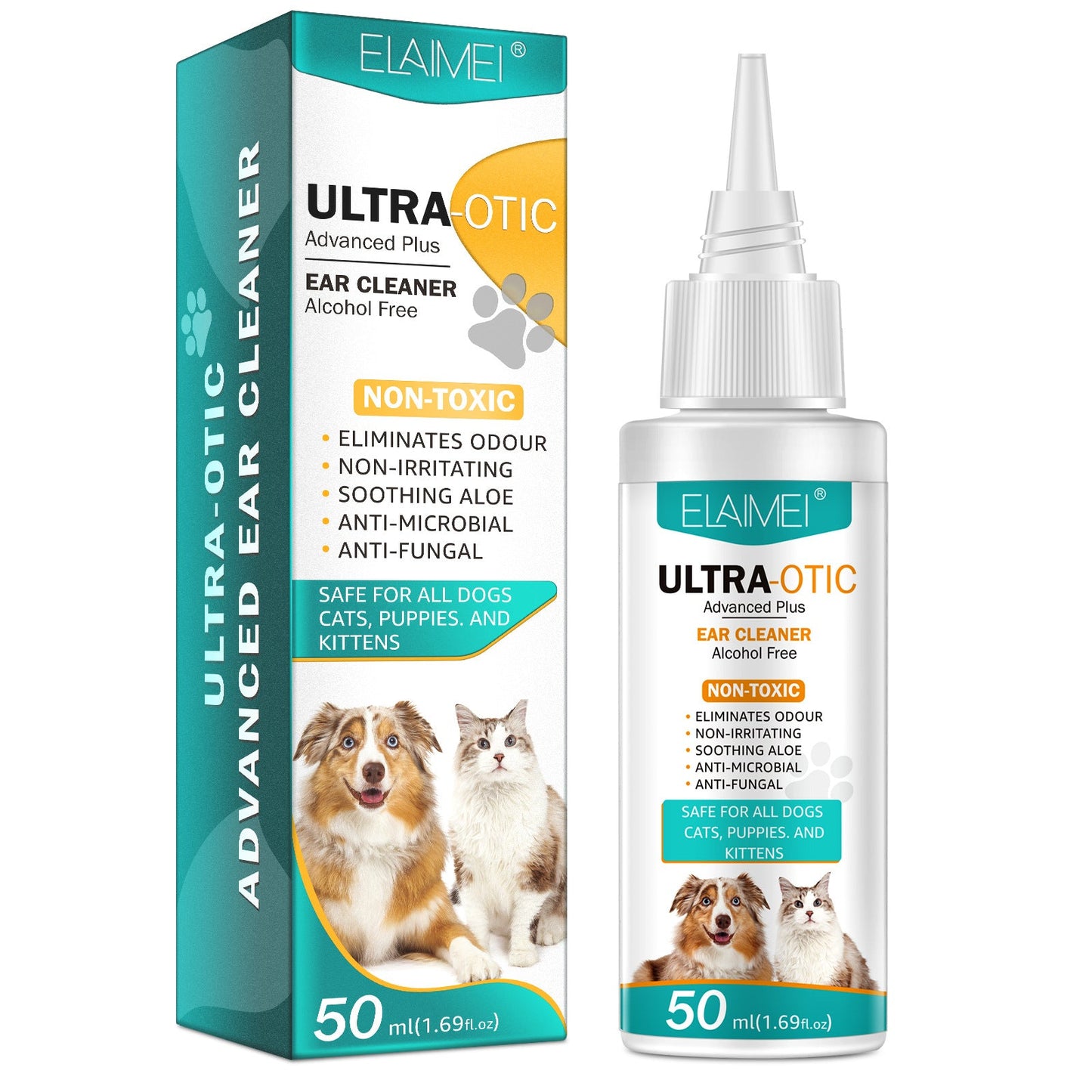 Pet Ear Cleaner – Gentle Ear Cleaning Solution for Dogs & Cats | Removes Wax, Mites & Prevents Infections