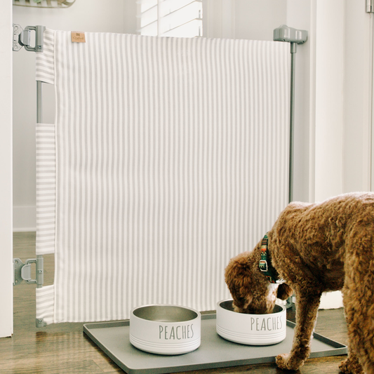 Milliken® Fabric Baby & Pet Safety Gate – Indoor/Outdoor, Durable & Stylish | fit openings from 27.6" to 55" wide and stand 33"
